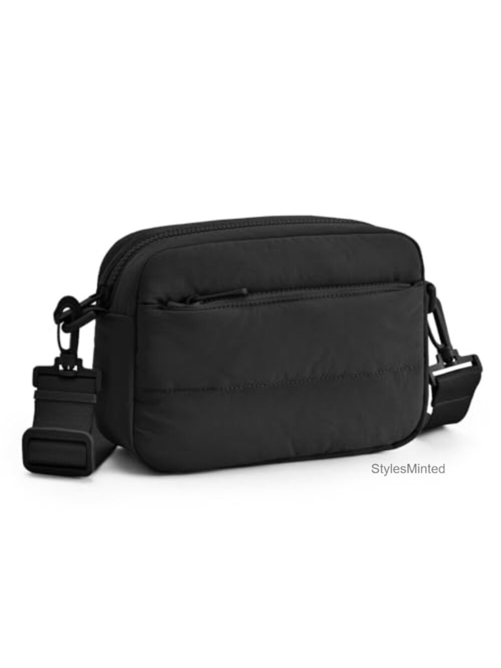 Small Quilted Nylon Crossbody Bag RFID Blocking Puffy Travel Purse